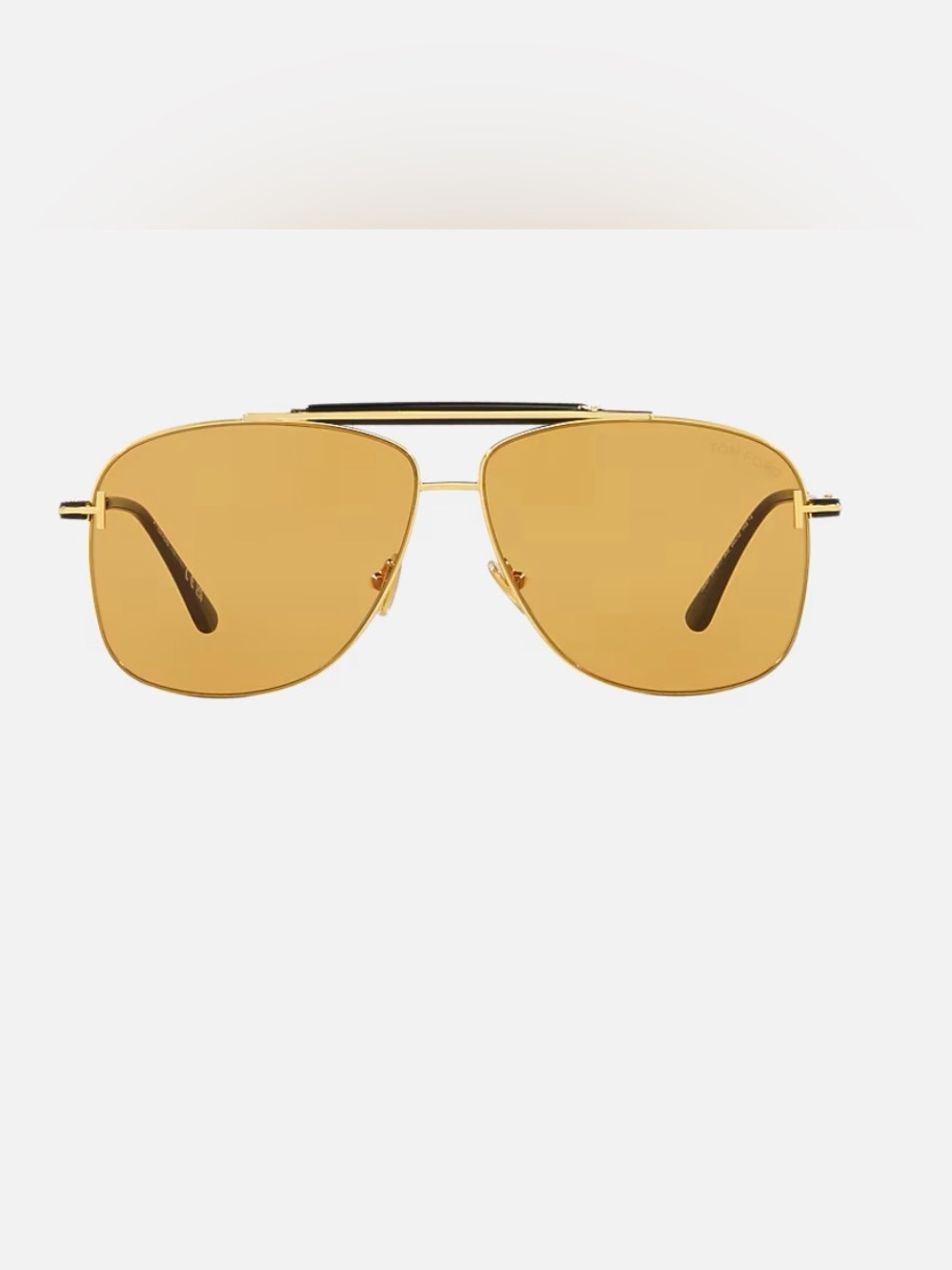 Gold Frame Sunglasses with Amber Lenses